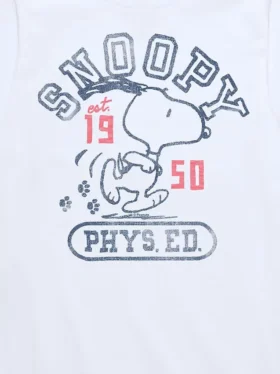 Παιδικό κοντοσορτς μπλουζάκι «Snoopy Phys Ed» της σειράς Peanuts