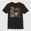 Παιδικό μπλουζάκι Fender με καρό μοτίβο κιθάρας