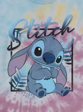 Παιδικό μπλουζάκι με σχέδιο Lilo και Stitch σε τεχνική tie-dye