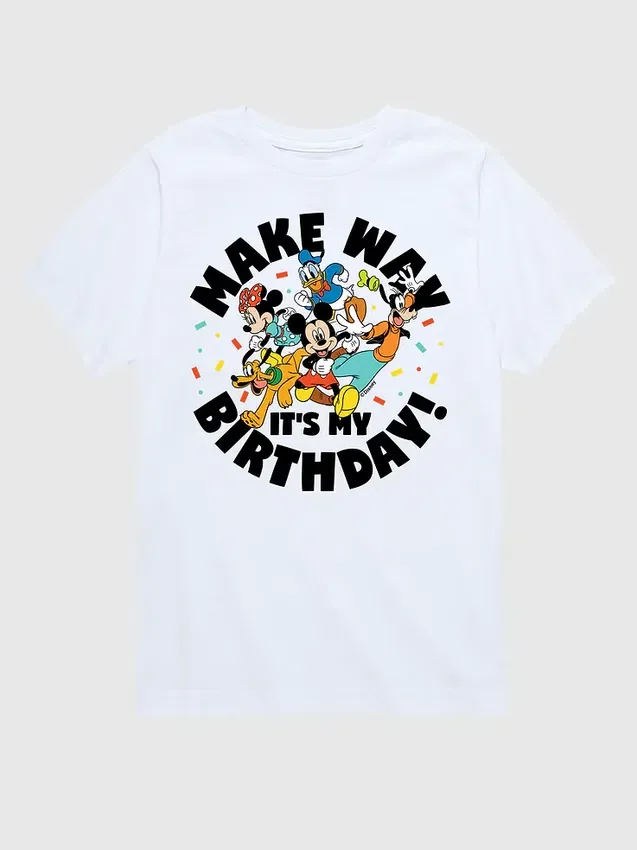 Παιδικό μπλουζάκι με σχέδιο «Make Way, It’s My Birthday» της Disney