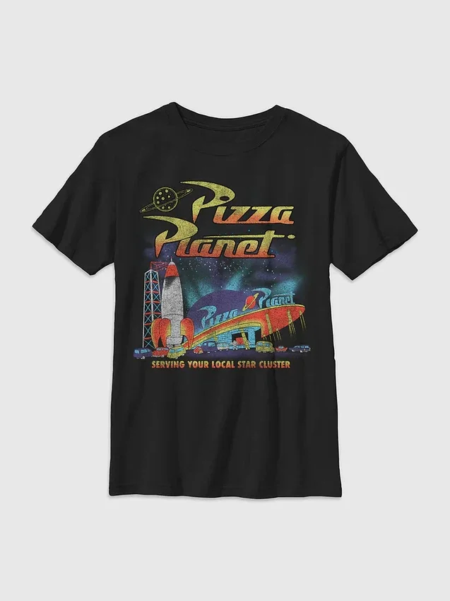 Παιδικό μπλουζάκι με σχέδιο «Pizza Planet» από το «Toy Story»