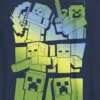 Παιδικό μπλουζάκι Minecraft με γραφικά «Steve και Alex εναντίον Mobs»