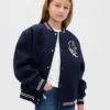 Παιδικό μπουφάν bomber με λογότυπο Varsity