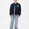Παιδικό μπουφάν bomber με λογότυπο Varsity