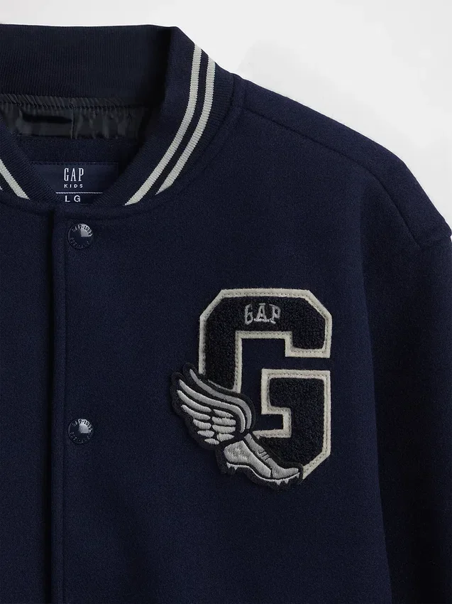 Παιδικό μπουφάν bomber με λογότυπο Varsity