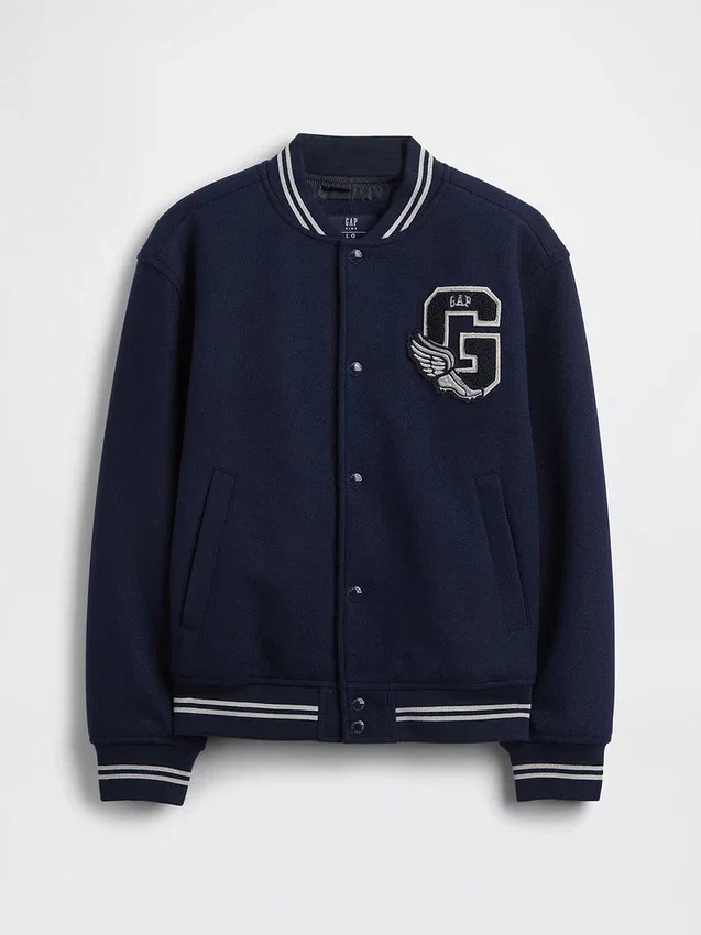 Παιδικό μπουφάν bomber με λογότυπο Varsity