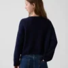 Παιδικό πλεκτό πουλόβερ σε oversized γραμμή με αμερικανικά μοτίβα
