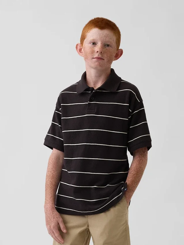 Παιδικό πόλο από πικέ με χαλαρή εφαρμογή