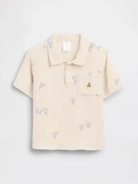 Παιδικό Polo από βαμβακερό γάζι με τύπωμα
