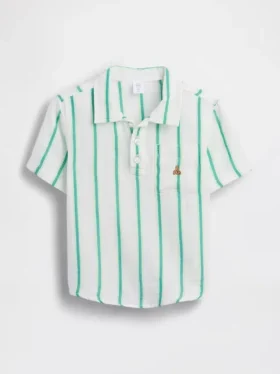 Παιδικό Polo από βαμβακερό γάζι με τύπωμα
