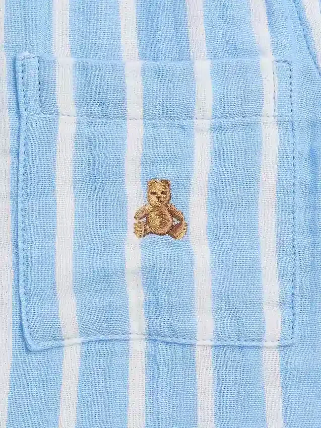 Παιδικό Polo από βαμβακερό γάζι με τύπωμα