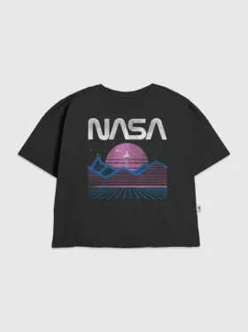 Παιδικό πουκάμισο με παστέλ σχέδιο «Nasa Space»