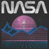 Παιδικό πουκάμισο με παστέλ σχέδιο «Nasa Space»