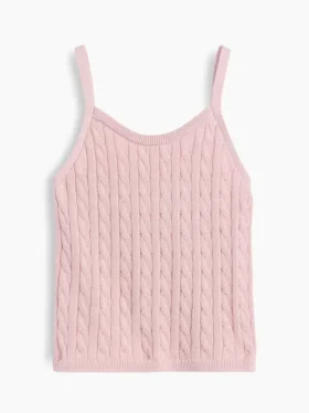Παιδικό πουλόβερ με πλεκτό μοτίβο «cable-knit» τύπου καμί