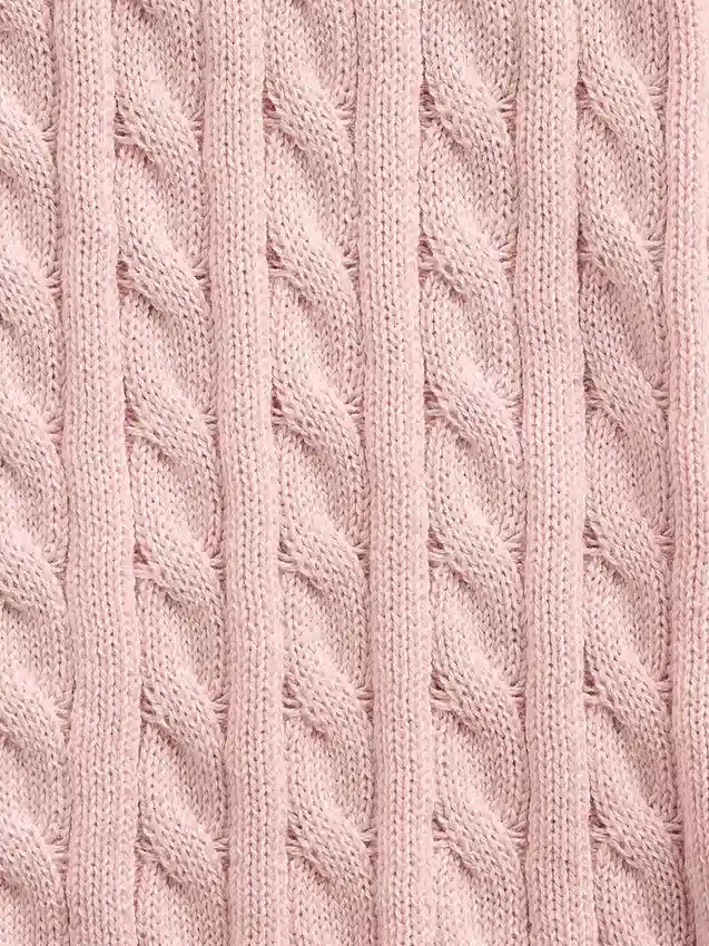 Παιδικό πουλόβερ με πλεκτό μοτίβο «cable-knit» τύπου καμί
