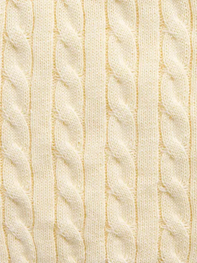 Παιδικό πουλόβερ με πλεκτό μοτίβο «cable-knit» τύπου καμί