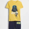 Παιδικό σετ πυτζάμας Star Wars από βιολογικό βουρτσισμένο βαμβάκι με σορτς