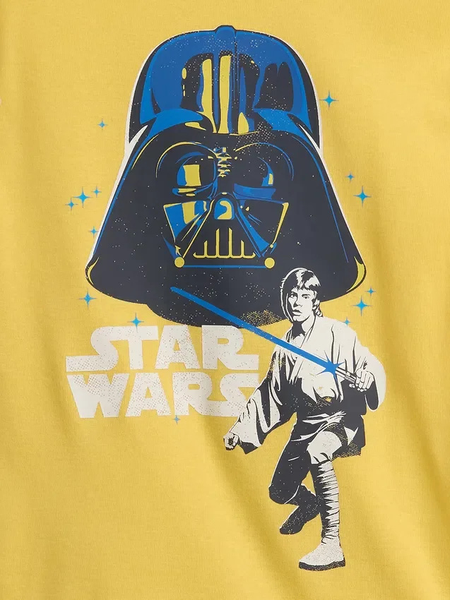 Παιδικό σετ πυτζάμας Star Wars από βιολογικό βουρτσισμένο βαμβάκι με σορτς