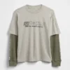 Παιδικό T-shirt 2 σε 1 με λογότυπο και σχέδια