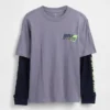 Παιδικό T-shirt 2 σε 1 με λογότυπο και σχέδια