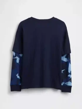 Παιδικό T-shirt 2 σε 1 με λογότυπο και σχέδια