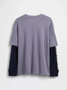 Παιδικό T-shirt 2 σε 1 με λογότυπο και σχέδια