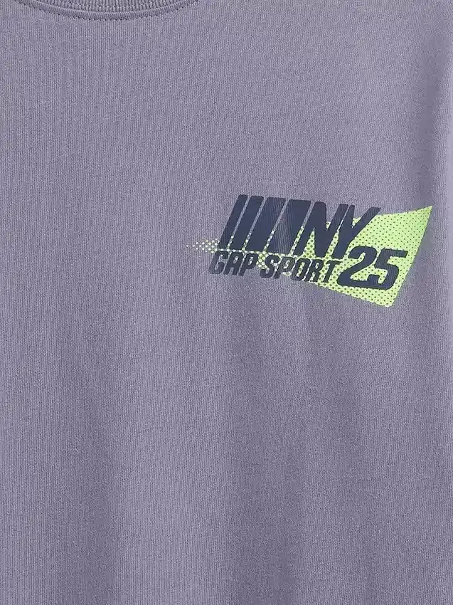 Παιδικό T-shirt 2 σε 1 με λογότυπο και σχέδια
