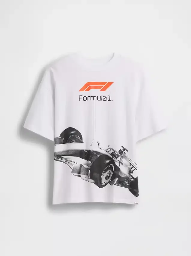 Παιδικό T-shirt Formula 1 με γραφικά σε oversized γραμμή