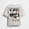 Παιδικό T-shirt Formula 1 με γραφικά σε oversized γραμμή