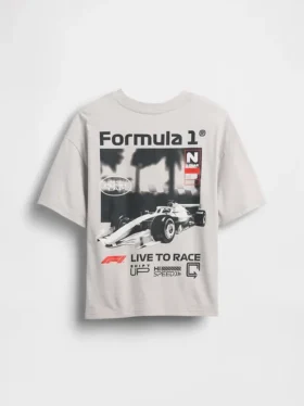 Παιδικό T-shirt Formula 1 με γραφικά σε oversized γραμμή