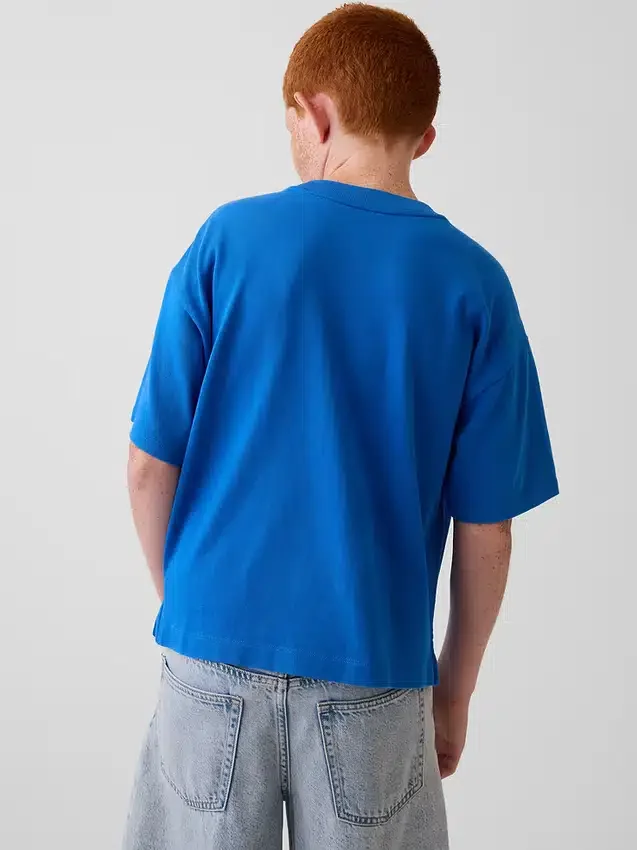 Παιδικό T-shirt Get Blue με χαλαρό λογότυπο