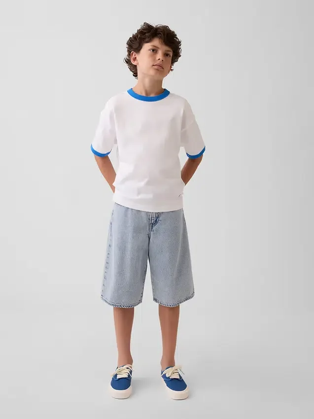 Παιδικό T-shirt Get Blue με χαλαρό λογότυπο