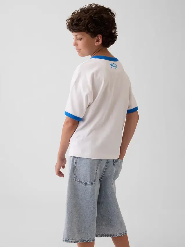 Παιδικό T-shirt Get Blue με χαλαρό λογότυπο
