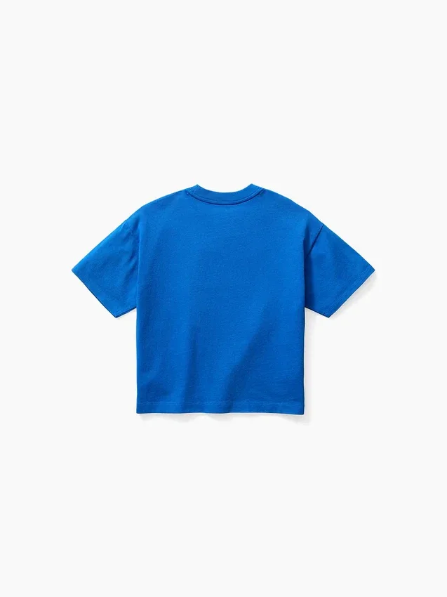 Παιδικό T-shirt Get Blue με χαλαρό λογότυπο