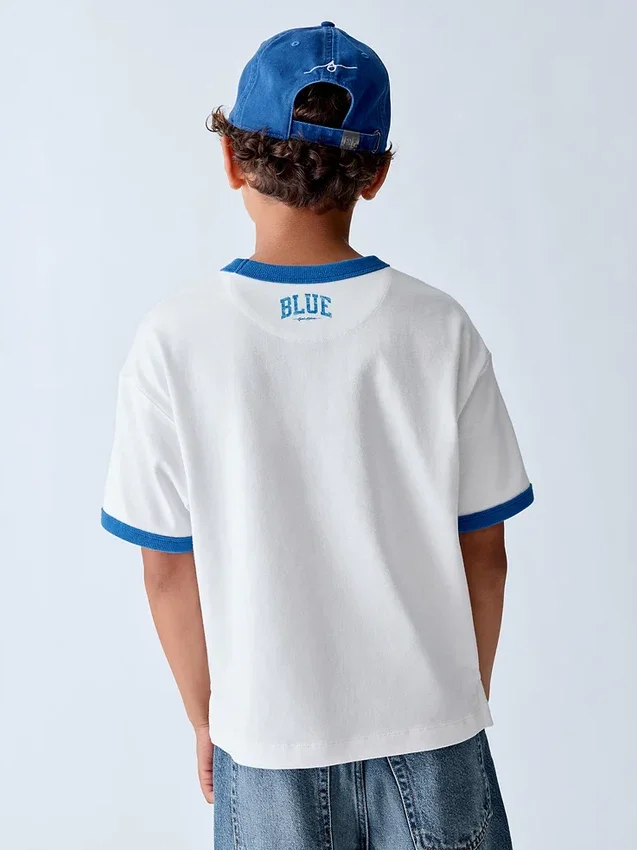 Παιδικό T-shirt Get Blue με χαλαρό λογότυπο