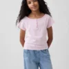 Παιδικό T-shirt Henley με μανίκια Raglan