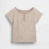 Παιδικό T-shirt Henley με μανίκια Raglan
