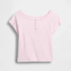 Παιδικό T-shirt Henley με μανίκια Raglan
