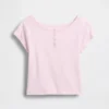 Παιδικό T-shirt Henley με μανίκια Raglan