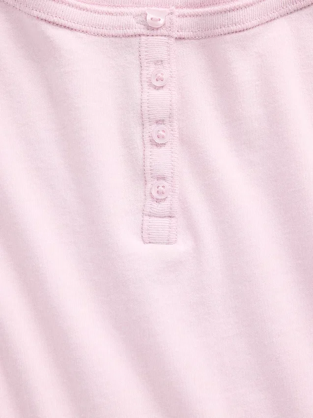 Παιδικό T-shirt Henley με μανίκια Raglan