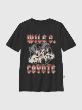 Παιδικό T-shirt Looney Tunes με μεταλλικό γραφικό Wile E