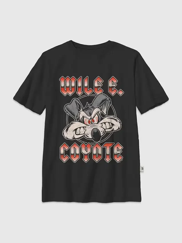 Παιδικό T-shirt Looney Tunes με μεταλλικό γραφικό Wile E