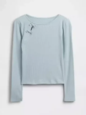 Παιδικό T-shirt με φιόγκο από ριμπ