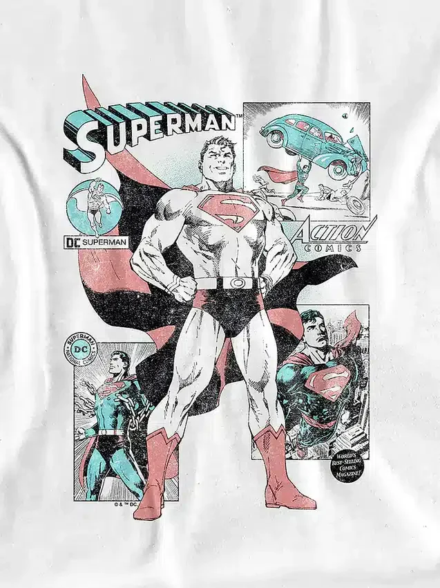 Παιδικό T-shirt με γραφικά από κόμικς του Σούπερμαν
