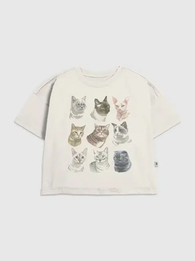 Παιδικό T-shirt με γραφικά «Cat Faces»