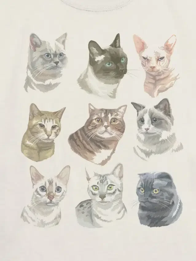 Παιδικό T-shirt με γραφικά «Cat Faces»