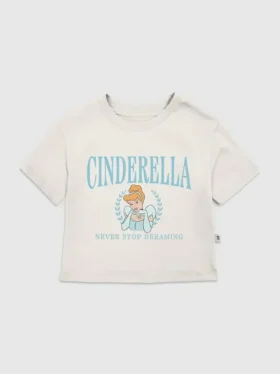 Παιδικό T-shirt με γραφικά «Cinderella Collegiate»