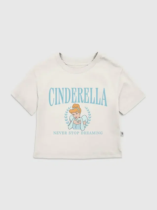 Παιδικό T-shirt με γραφικά «Cinderella Collegiate»