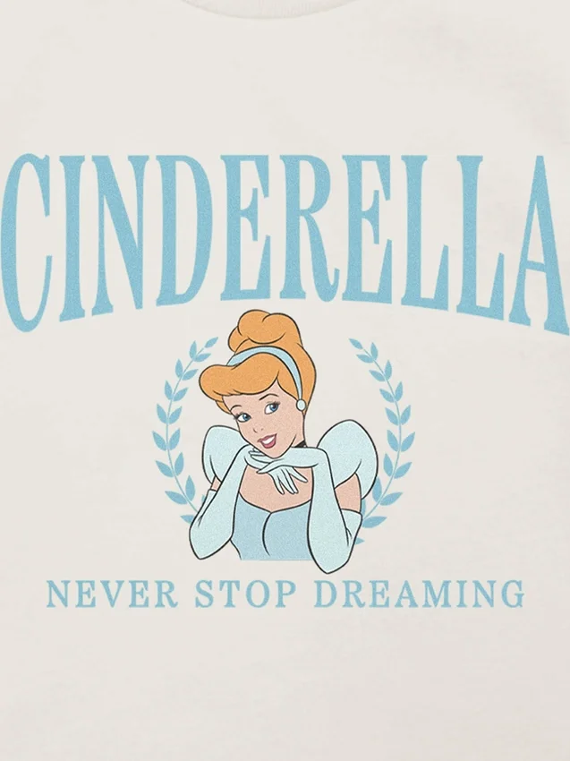 Παιδικό T-shirt με γραφικά «Cinderella Collegiate»