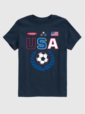 Παιδικό T-shirt με γραφικά ποδοσφαίρου ΗΠΑ